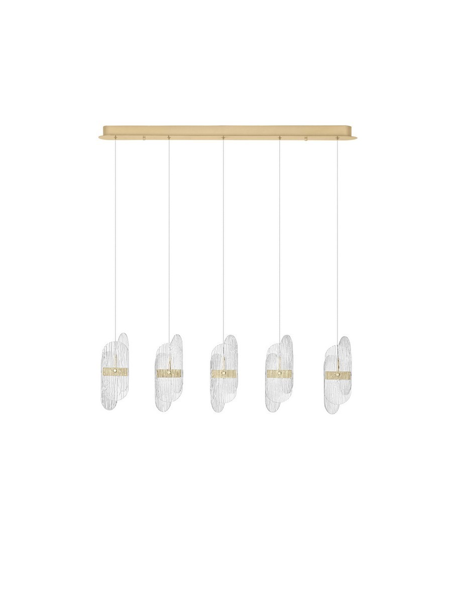 Lampa wisząca nowoczesna Luces Exclusivas BOSSOST, złota, LED 34 W 2700 K, dł. 100 cm – LE45959
