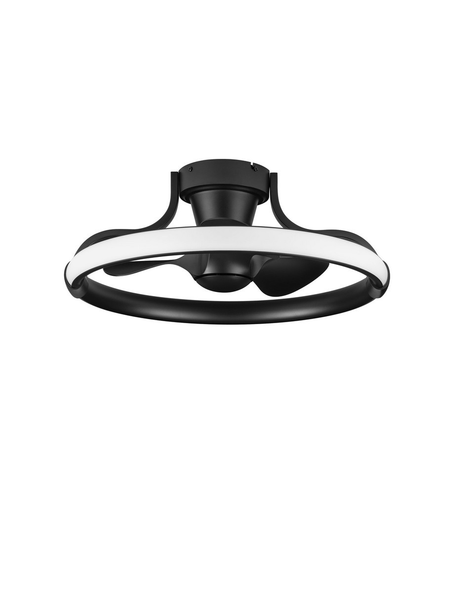 Wentylator sufitowy z oświetleniem nowoczesny Luces Exclusivas CALEZA, czarny, LED 36 W, Ø 62 cm – LE45965