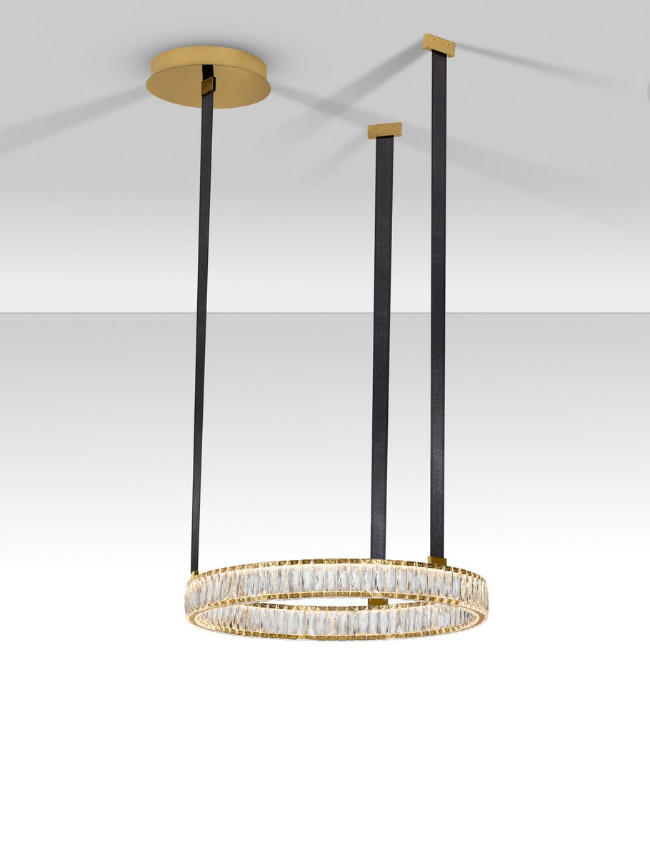 Lampa wisząca nowoczesna Luces Exclusivas CAMBRIL, czarno-złota, LED 74 W 3000 K, Ø 63 cm – LE45969 - obrazek 2