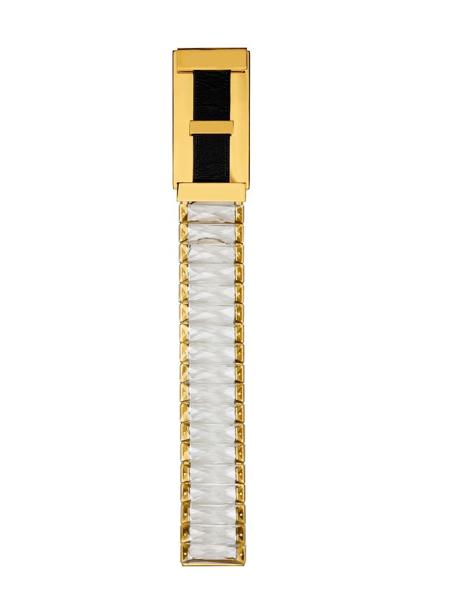 Kinkiet nowoczesny Luces Exclusivas CAMBRIL, czarno-złoty, LED 9 W 3000 K, szer. 7,5 cm – LE45971