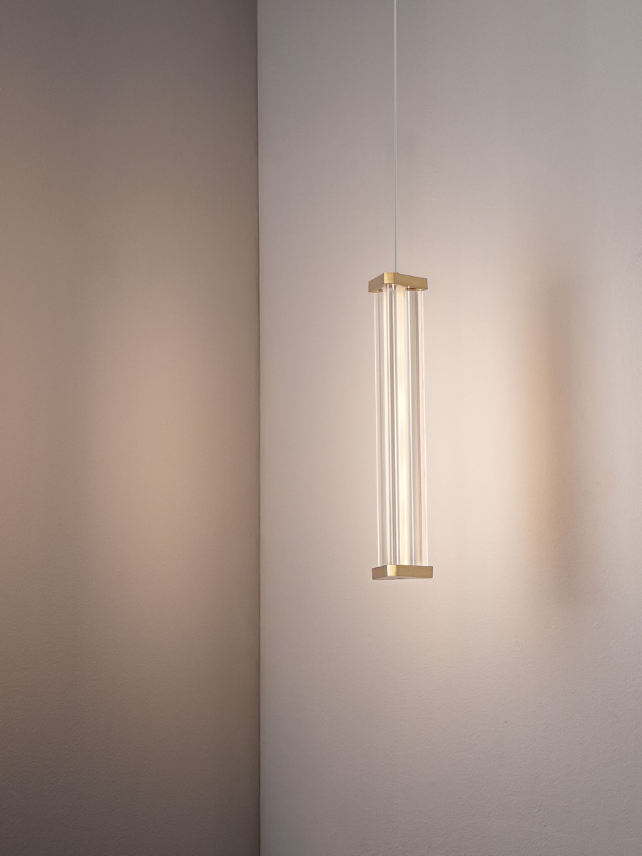 Lampa wisząca nowoczesna Luces Exclusivas CONIL, złoto-przezroczysta, LED 6 W 2700 K, Ø 6,4 cm – LE45980 - obrazek 4
