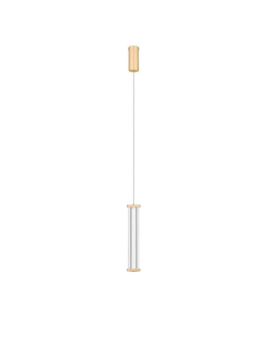 Lampa wisząca nowoczesna Luces Exclusivas CONIL, złoto-przezroczysta, LED 6 W 2700 K, Ø 6,4 cm – LE45980