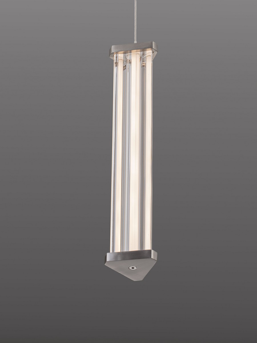 Lampa wisząca nowoczesna Luces Exclusivas CONIL, przezroczysta / nikiel satynowany, LED 6 W 3000 K, Ø 6,4 cm – LE45981 - obrazek 4
