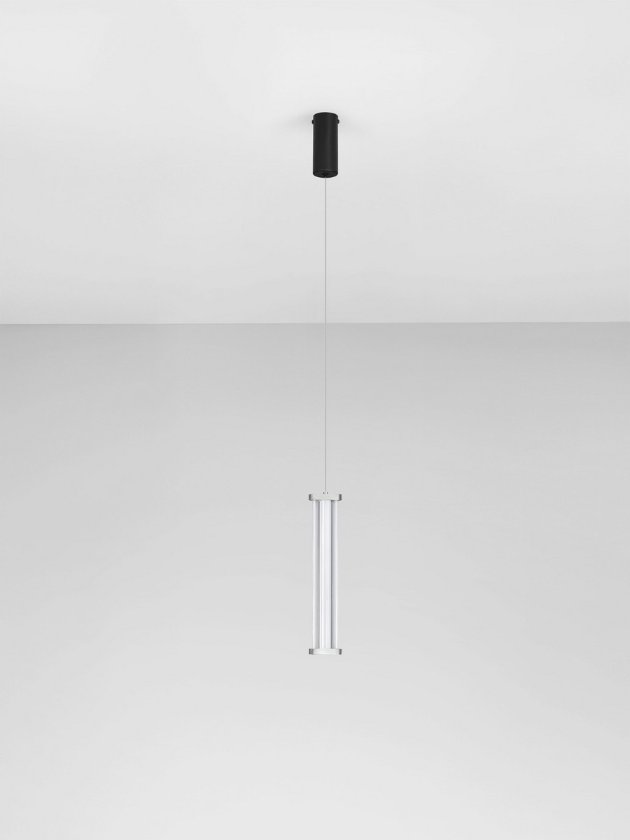 Lampa wisząca nowoczesna Luces Exclusivas CONIL, przezroczysta / nikiel satynowany, LED 6 W 2700 K, Ø 6,4 cm – LE45982 - obrazek 2
