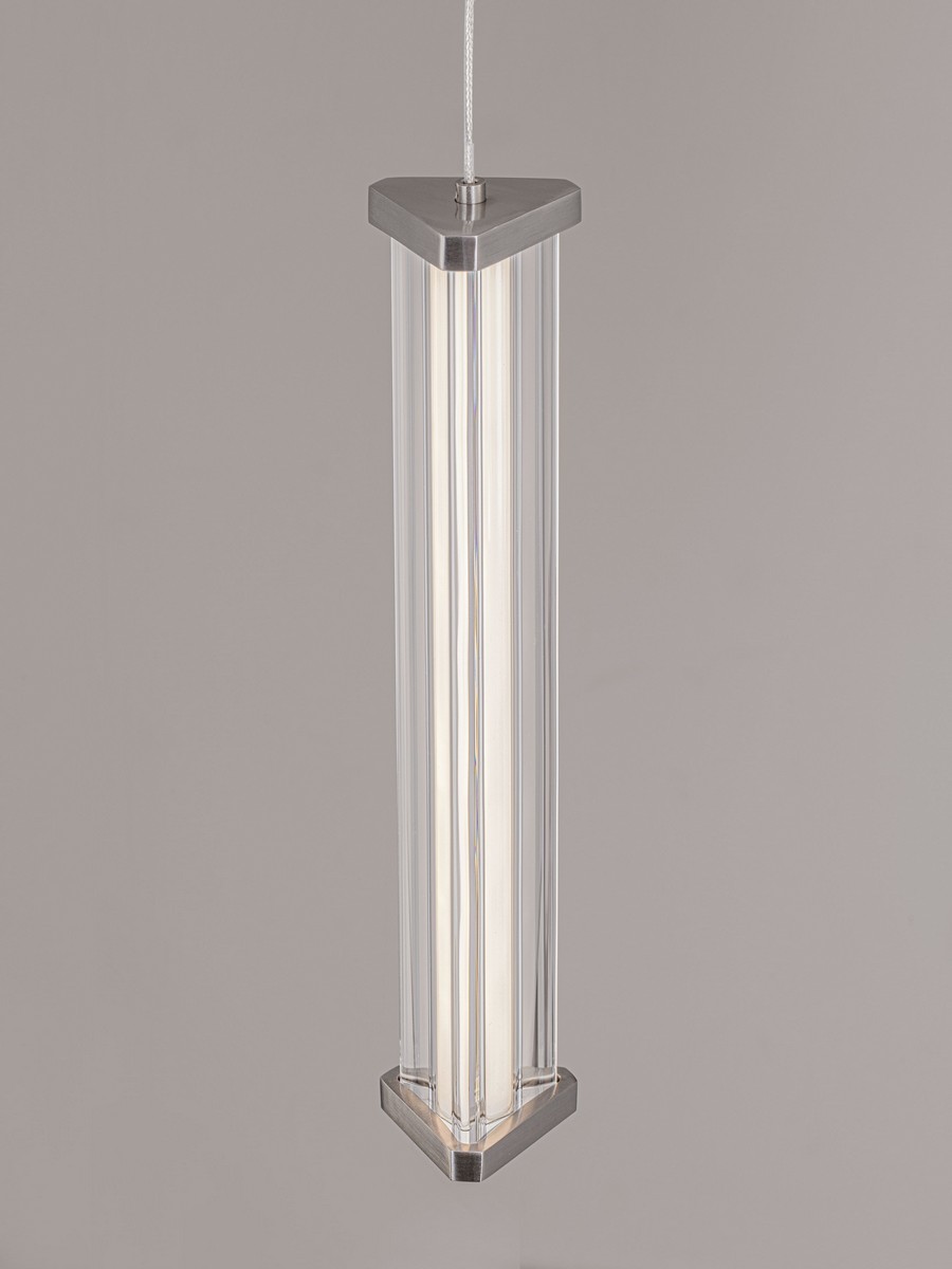 Lampa wisząca nowoczesna Luces Exclusivas CONIL, przezroczysta / nikiel satynowany, LED 6 W 2700 K, Ø 6,4 cm – LE45982 - obrazek 4