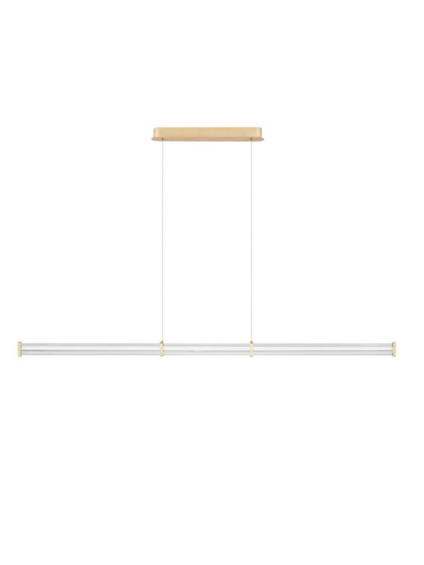 Lampa wisząca nowoczesna Luces Exclusivas CONIL, złoto-przezroczysta, LED 21 W 3000 K, szer. 8 cm – LE45983