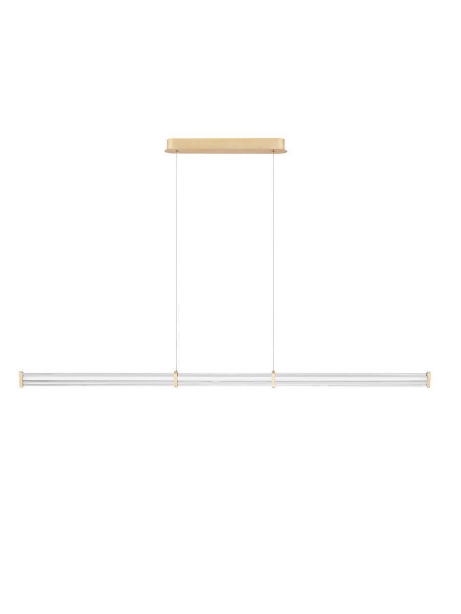 Lampa wisząca nowoczesna Luces Exclusivas CONIL, złoto-przezroczysta, LED 21 W 3000 K, szer. 8 cm – LE45983