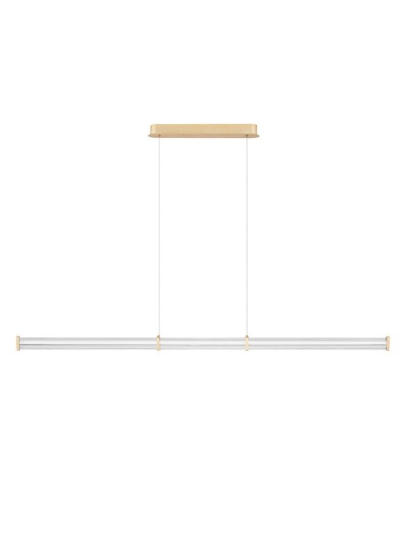 Lampa wisząca nowoczesna Luces Exclusivas CONIL, złoto-przezroczysta, LED 21 W 2700 K, szer. 8 cm – LE45984