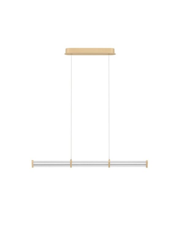 Lampa wisząca nowoczesna Luces Exclusivas CONIL, złoto-przezroczysta, LED 13 W 3000 K, szer. 8 cm – LE45985