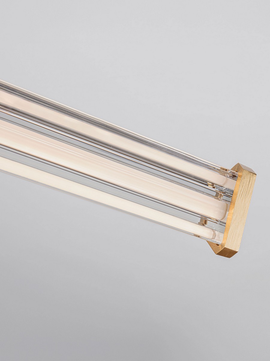 Lampa wisząca nowoczesna Luces Exclusivas CONIL, złoto-przezroczysta, LED 13 W 3000 K, szer. 8 cm – LE45985 - obrazek 4