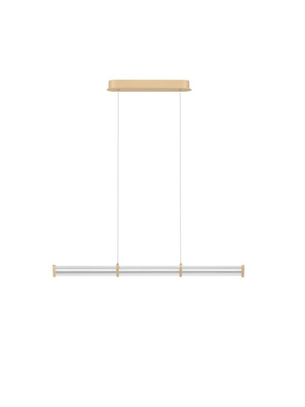 Lampa wisząca nowoczesna Luces Exclusivas CONIL, złoto-przezroczysta, LED 13 W 2700 K, szer. 8 cm – LE45986