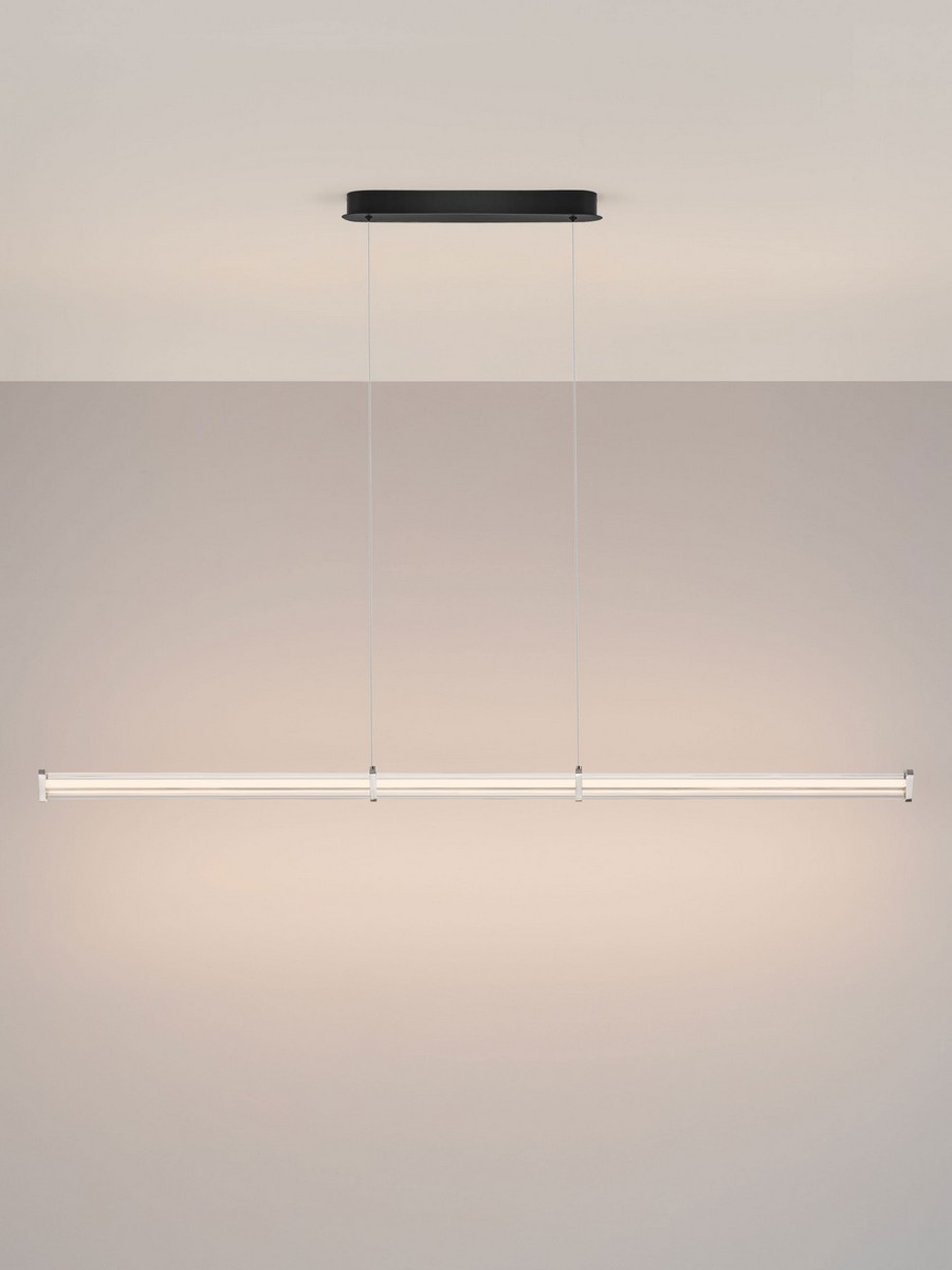 Lampa wisząca nowoczesna Luces Exclusivas CONIL, przezroczysta / nikiel satynowany, LED 21 W 3000 K, szer. 8 cm – LE45987 - obrazek 3