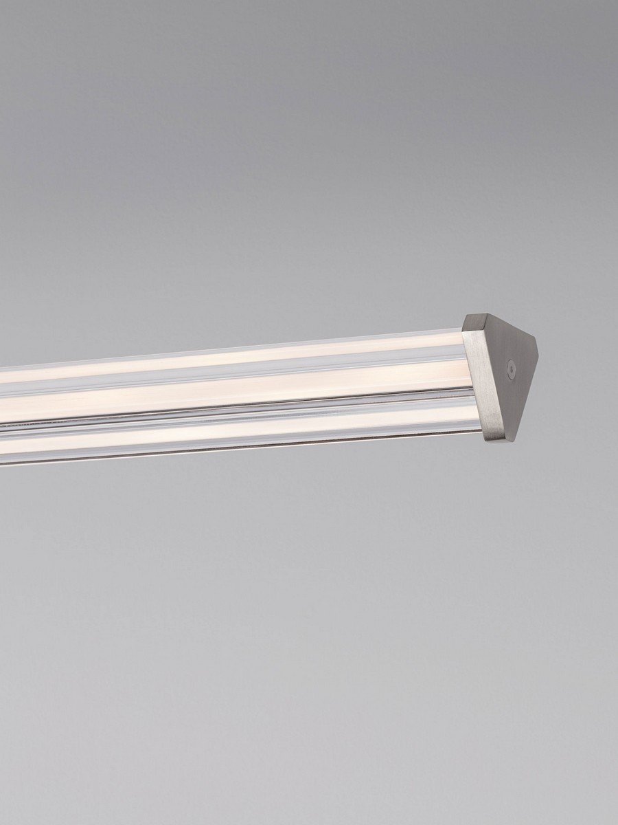 Lampa wisząca nowoczesna Luces Exclusivas CONIL, przezroczysta / nikiel satynowany, LED 21 W 3000 K, szer. 8 cm – LE45987 - obrazek 5