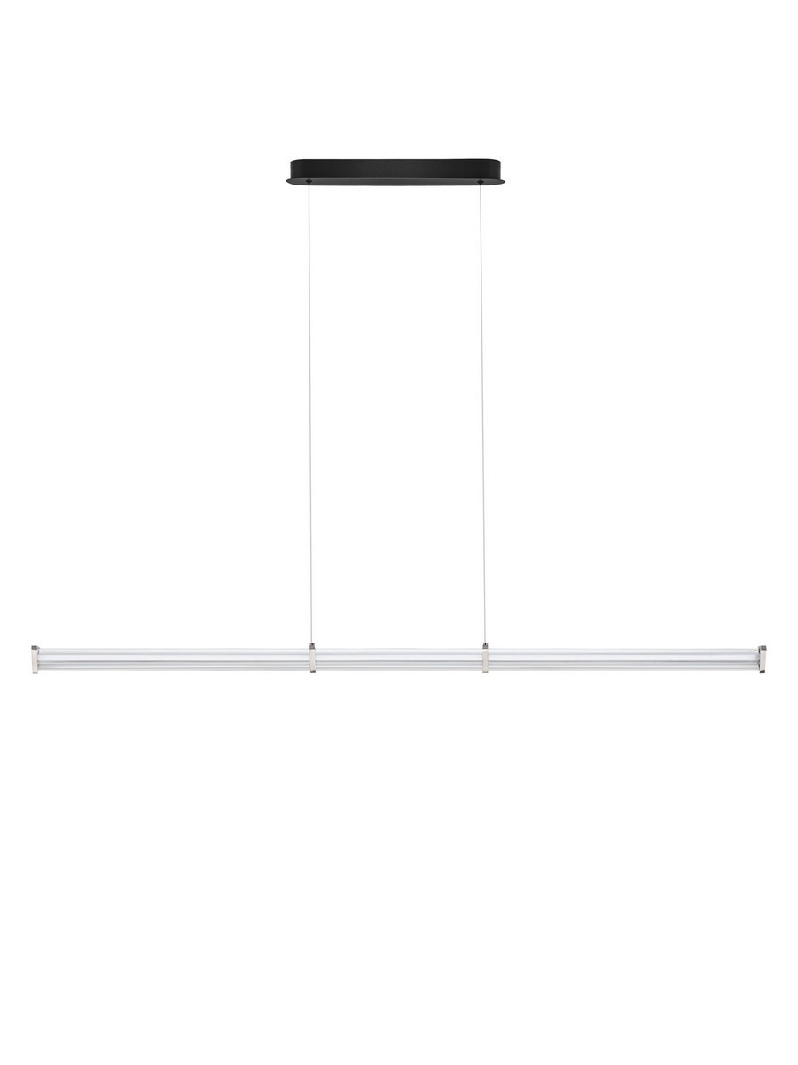 Lampa wisząca nowoczesna Luces Exclusivas CONIL, przezroczysta / nikiel satynowany, LED 21 W 3000 K, szer. 8 cm – LE45987
