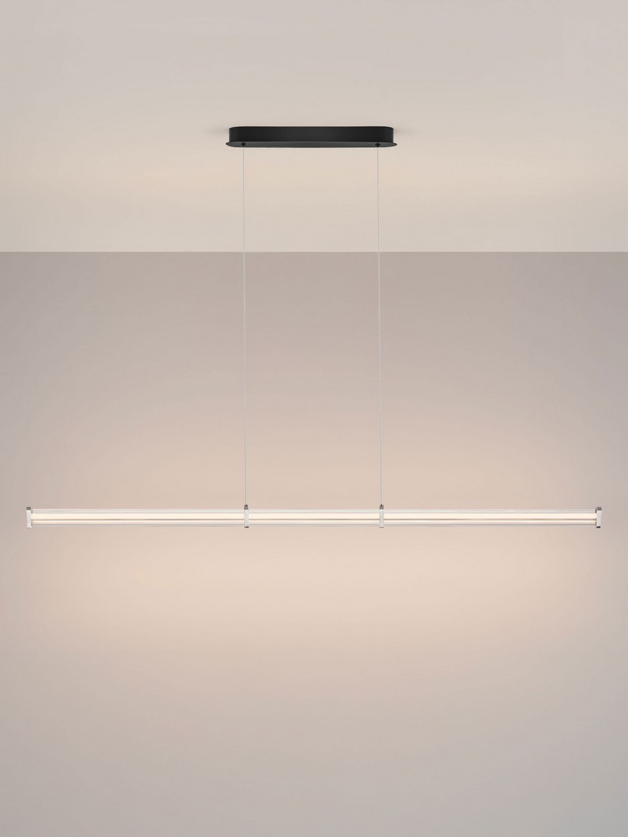 Lampa wisząca nowoczesna Luces Exclusivas CONIL, przezroczysta / nikiel satynowany, LED 21 W 2700 K, szer. 8 cm – LE45988 - obrazek 3