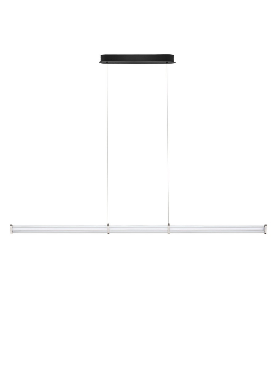 Lampa wisząca nowoczesna Luces Exclusivas CONIL, przezroczysta / nikiel satynowany, LED 21 W 2700 K, szer. 8 cm – LE45988