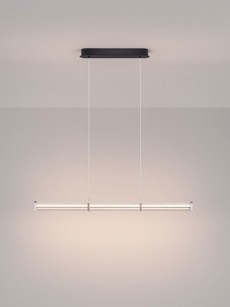 Lampa wisząca nowoczesna Luces Exclusivas CONIL, przezroczysta / nikiel satynowany, LED 13 W 3000 K, szer. 8 cm – LE45989 - obrazek 3