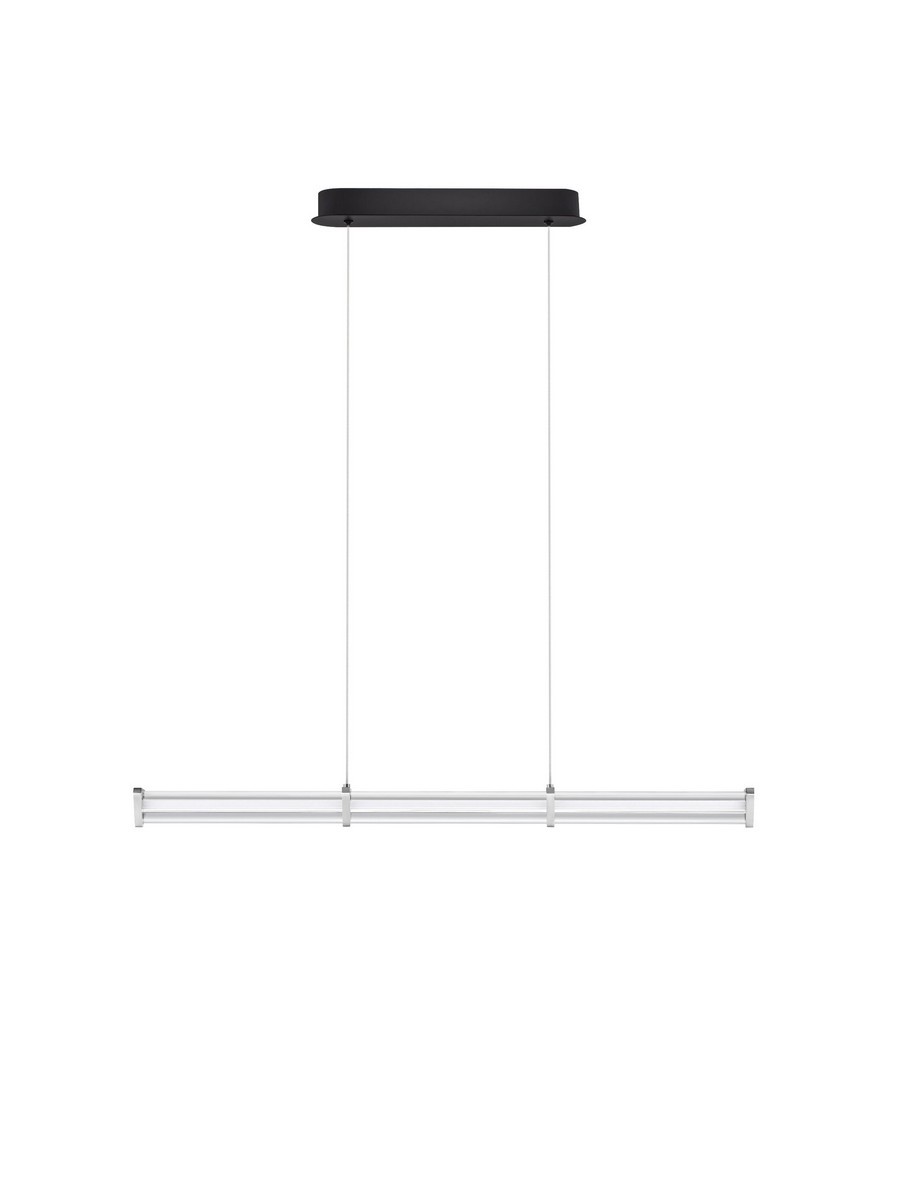 Lampa wisząca nowoczesna Luces Exclusivas CONIL, przezroczysta / nikiel satynowany, LED 13 W 3000 K, szer. 8 cm – LE45989