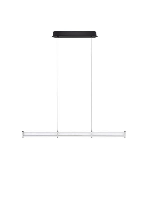 Lampa wisząca nowoczesna Luces Exclusivas CONIL, przezroczysta / nikiel satynowany, LED 13 W 2700 K, szer. 8 cm – LE45990