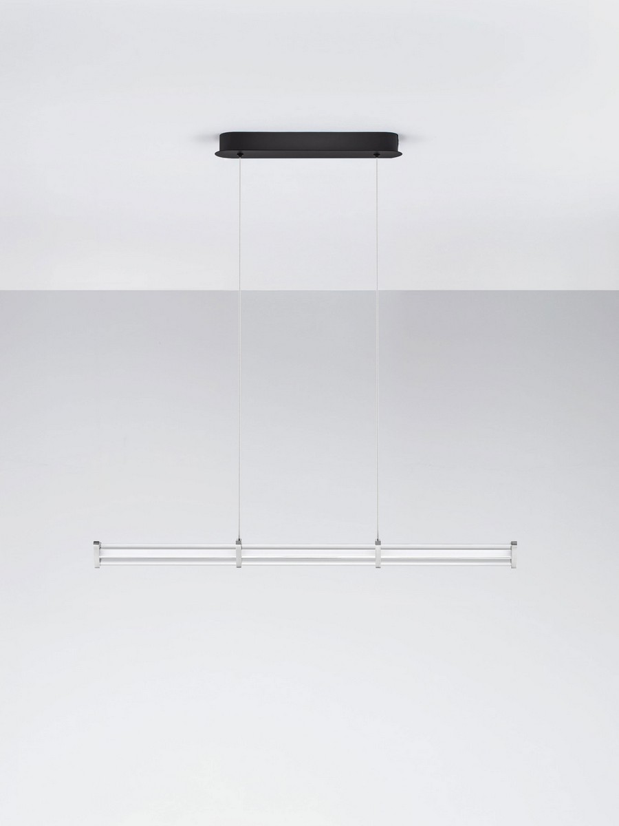 Lampa wisząca nowoczesna Luces Exclusivas CONIL, przezroczysta / nikiel satynowany, LED 13 W 2700 K, szer. 8 cm – LE45990 - obrazek 2