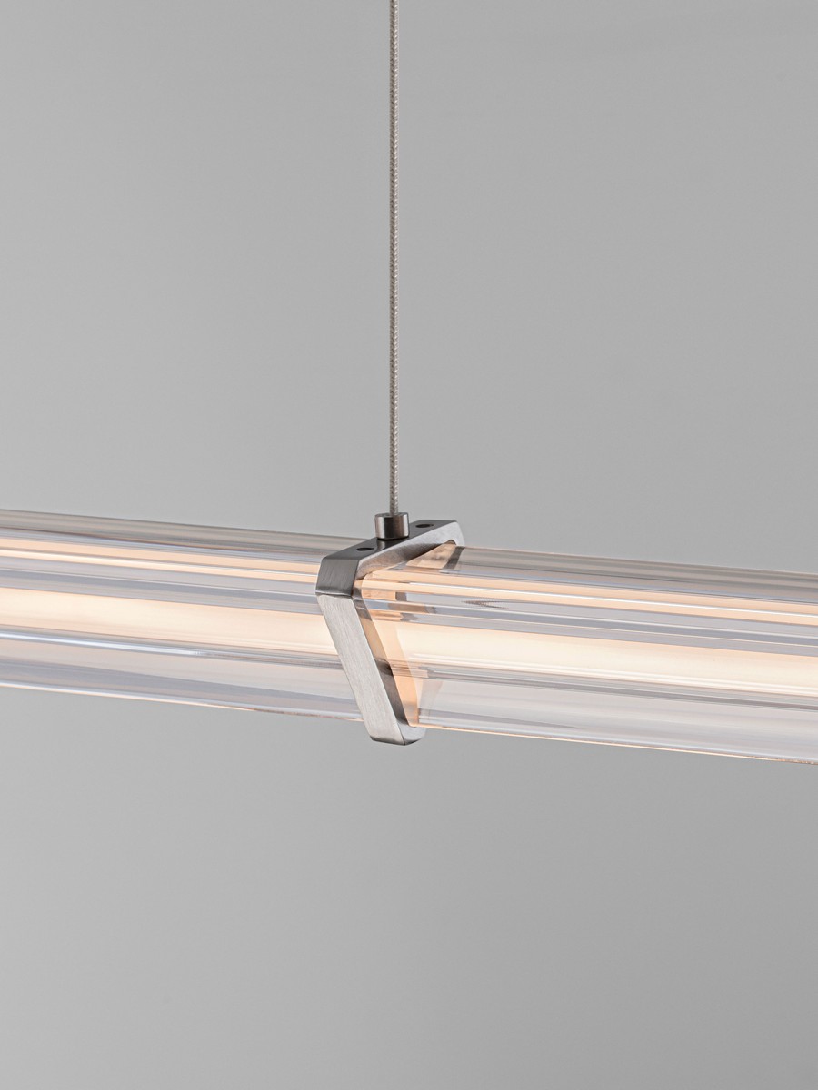 Lampa wisząca nowoczesna Luces Exclusivas CONIL, przezroczysta / nikiel satynowany, LED 13 W 2700 K, szer. 8 cm – LE45990 - obrazek 4