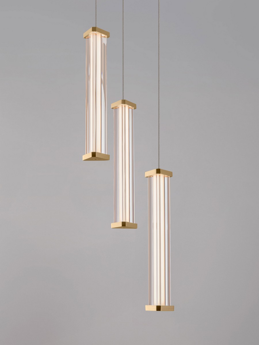 Lampa wisząca nowoczesna Luces Exclusivas CONIL, złoto-przezroczysta, LED 13 W 3000 K, Ø 25 cm – LE45991 - obrazek 4