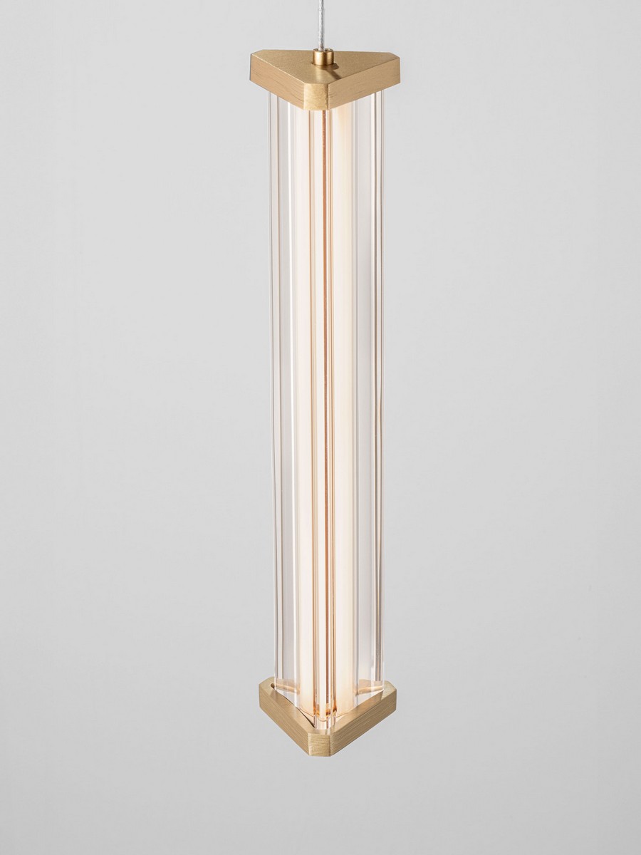 Lampa wisząca nowoczesna Luces Exclusivas CONIL, złoto-przezroczysta, LED 13 W 3000 K, Ø 25 cm – LE45991 - obrazek 5