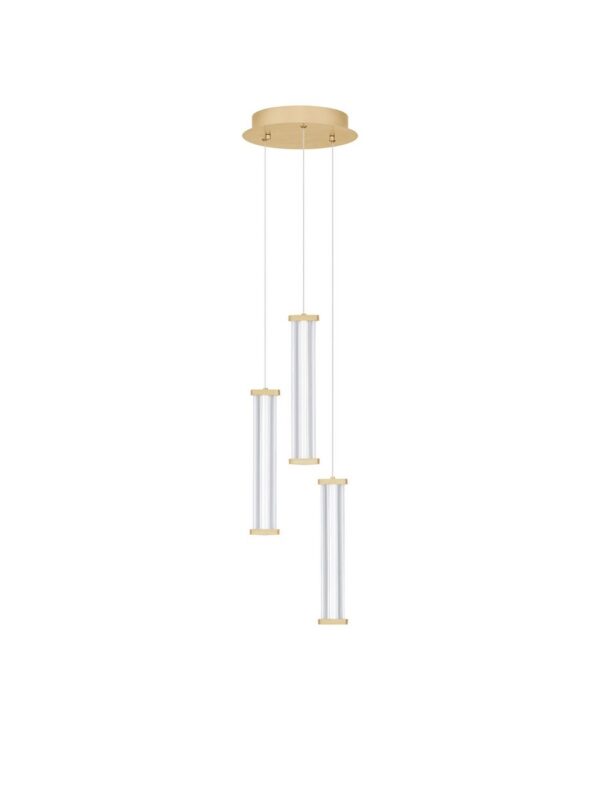 Lampa wisząca nowoczesna Luces Exclusivas CONIL, złoto-przezroczysta, LED 13 W 2700 K, Ø 25 cm – LE45992