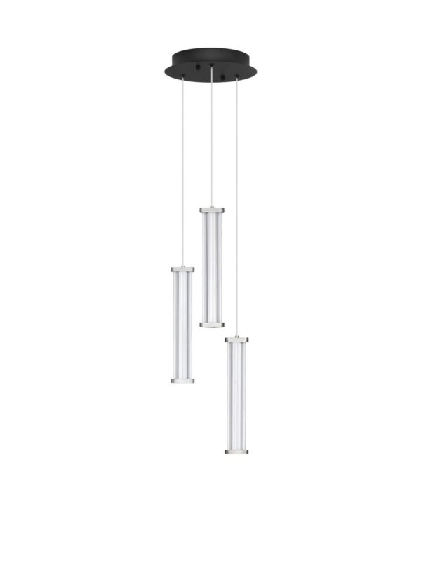 Lampa wisząca nowoczesna Luces Exclusivas CONIL, przezroczysta / nikiel satynowany, LED 13 W 3000 K, Ø 25 cm – LE45993