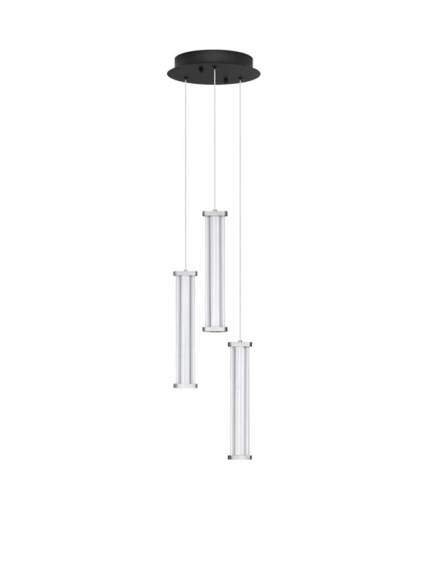 Lampa wisząca nowoczesna Luces Exclusivas CONIL, przezroczysta / nikiel satynowany, LED 13 W 2700 K, Ø 25 cm – LE45994