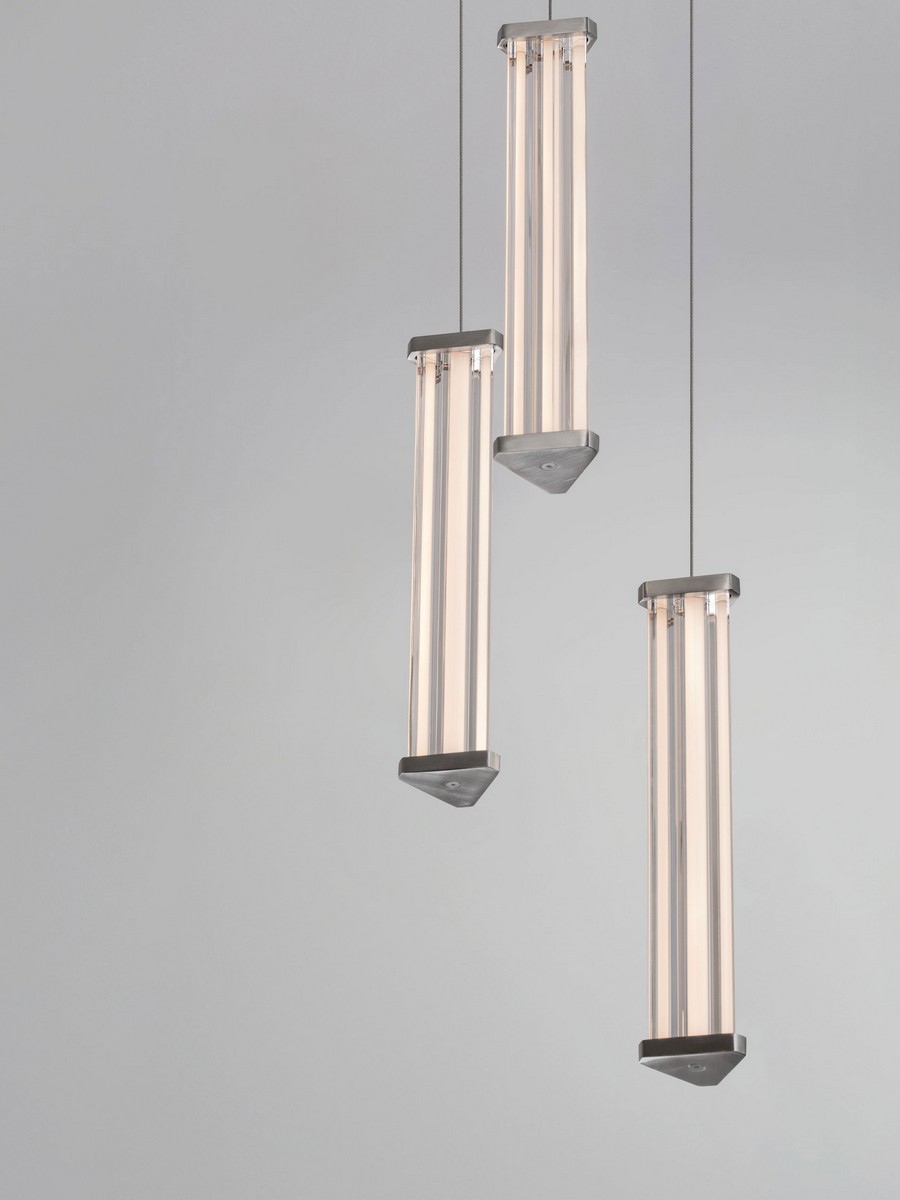 Lampa wisząca nowoczesna Luces Exclusivas CONIL, przezroczysta / nikiel satynowany, LED 13 W 2700 K, Ø 25 cm – LE45994 - obrazek 4