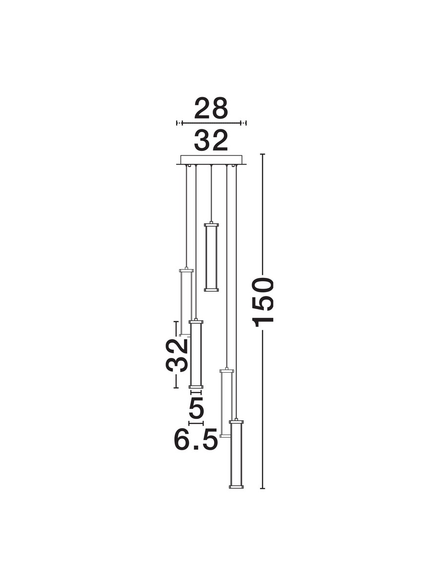 Lampa wisząca nowoczesna Luces Exclusivas CONIL, przezroczysta / nikiel satynowany, LED 21 W 3000 K, Ø 32 cm – LE45997 - obrazek 5