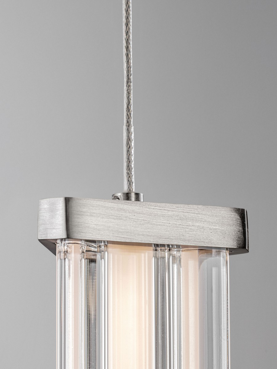 Lampa wisząca nowoczesna Luces Exclusivas CONIL, przezroczysta / nikiel satynowany, LED 21 W 2700 K, Ø 32 cm – LE45998 - obrazek 5