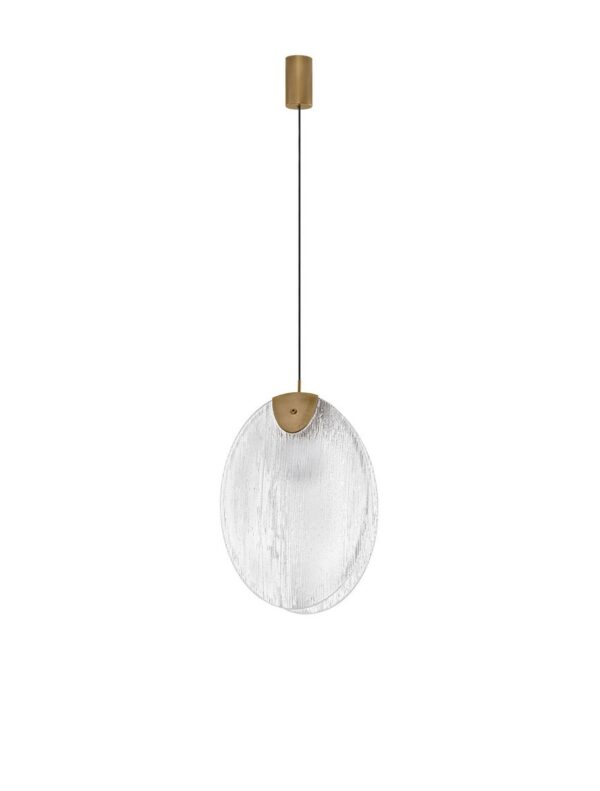 Lampa wisząca nowoczesna Luces Exclusivas CONSUEGRA, mosiądz antyczny, LED 6 W 3000 K, szer. 21 cm – LE45999