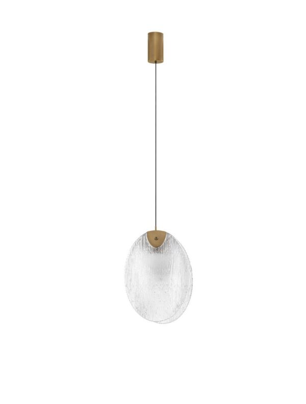 Lampa wisząca nowoczesna Luces Exclusivas CONSUEGRA, mosiądz antyczny, LED 4 W 3000 K, szer. 14 cm – LE46000