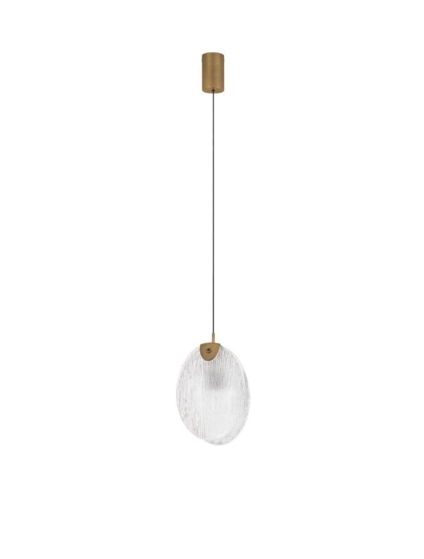 Lampa wisząca nowoczesna Luces Exclusivas CONSUEGRA, mosiądz antyczny, LED 2 W 3000 K, szer. 11 cm – LE46001