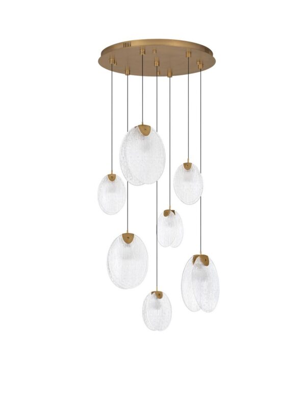 Lampa wisząca nowoczesna Luces Exclusivas CONSUEGRA, mosiądz antyczny, LED 22 W 3000 K, Ø 65 cm – LE46005