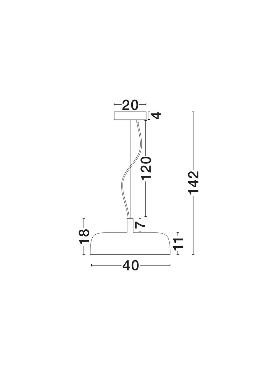 Lampa wisząca nowoczesna Luces Exclusivas DORRIA, czarna, LED 27 W 2700 K, Ø 40 cm – LE46007 - obrazek 7