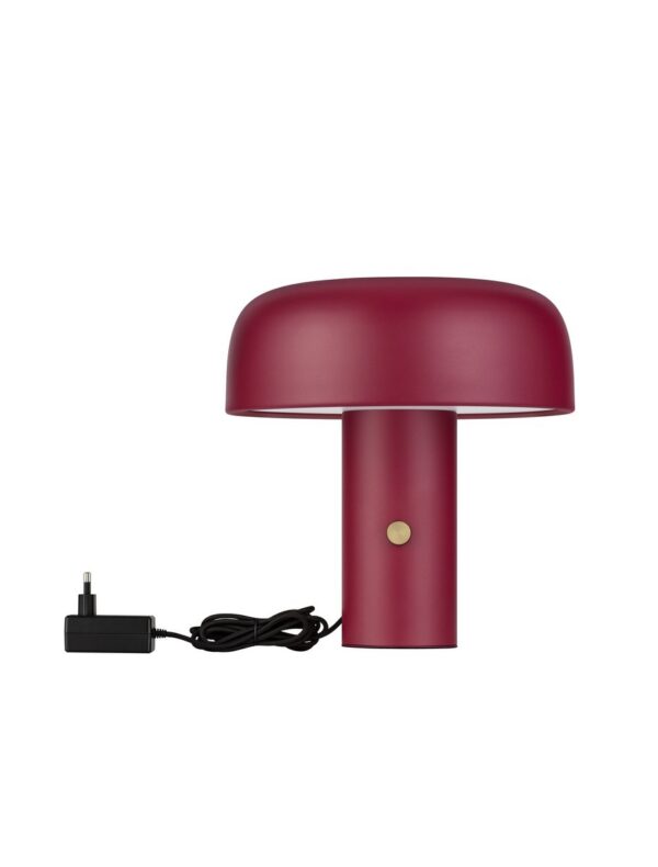 Lampa stołowa minimalistyczna Luces Exclusivas DORRIA, bordowa, LED 17 W 3000 K, wys. 31 cm – LE46020
