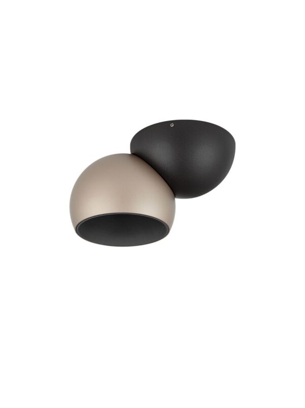 Plafon nowoczesny Luces Exclusivas FRONTERA, czarno-złoty, LED 11 W 3000 K, szer. 15,7 cm – LE46046