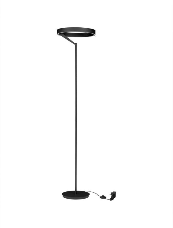 Lampa podłogowa nowoczesna Luces Exclusivas GORAFE, czarna, LED 38 W 3000 K, wys. 180 cm – LE46053