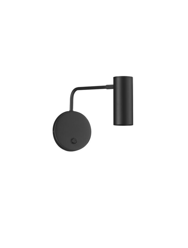 Kinkiet nowoczesny Luces Exclusivas GRAUS, czarny, 1 × GU10, Ø 12 cm – LE46054