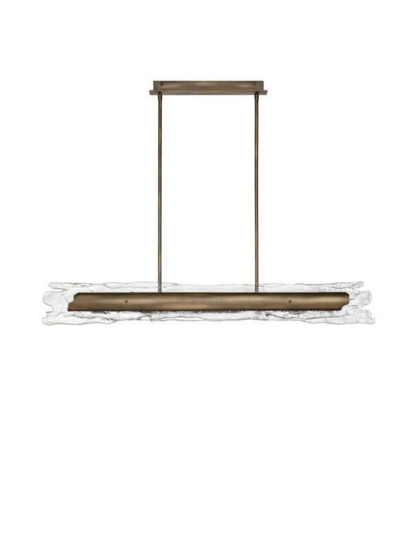 Lampa wisząca nowoczesna Luces Exclusivas HARIA, mosiądz antyczny, LED 56 W 3000 K, szer. 11 cm – LE46065