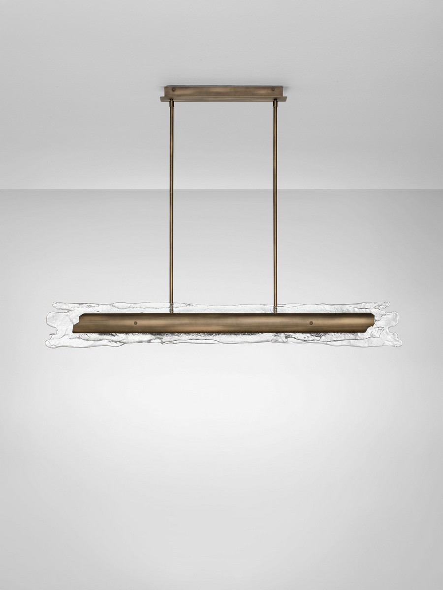 Lampa wisząca nowoczesna Luces Exclusivas HARIA, mosiądz antyczny, LED 56 W 3000 K, szer. 11 cm – LE46065 - obrazek 2
