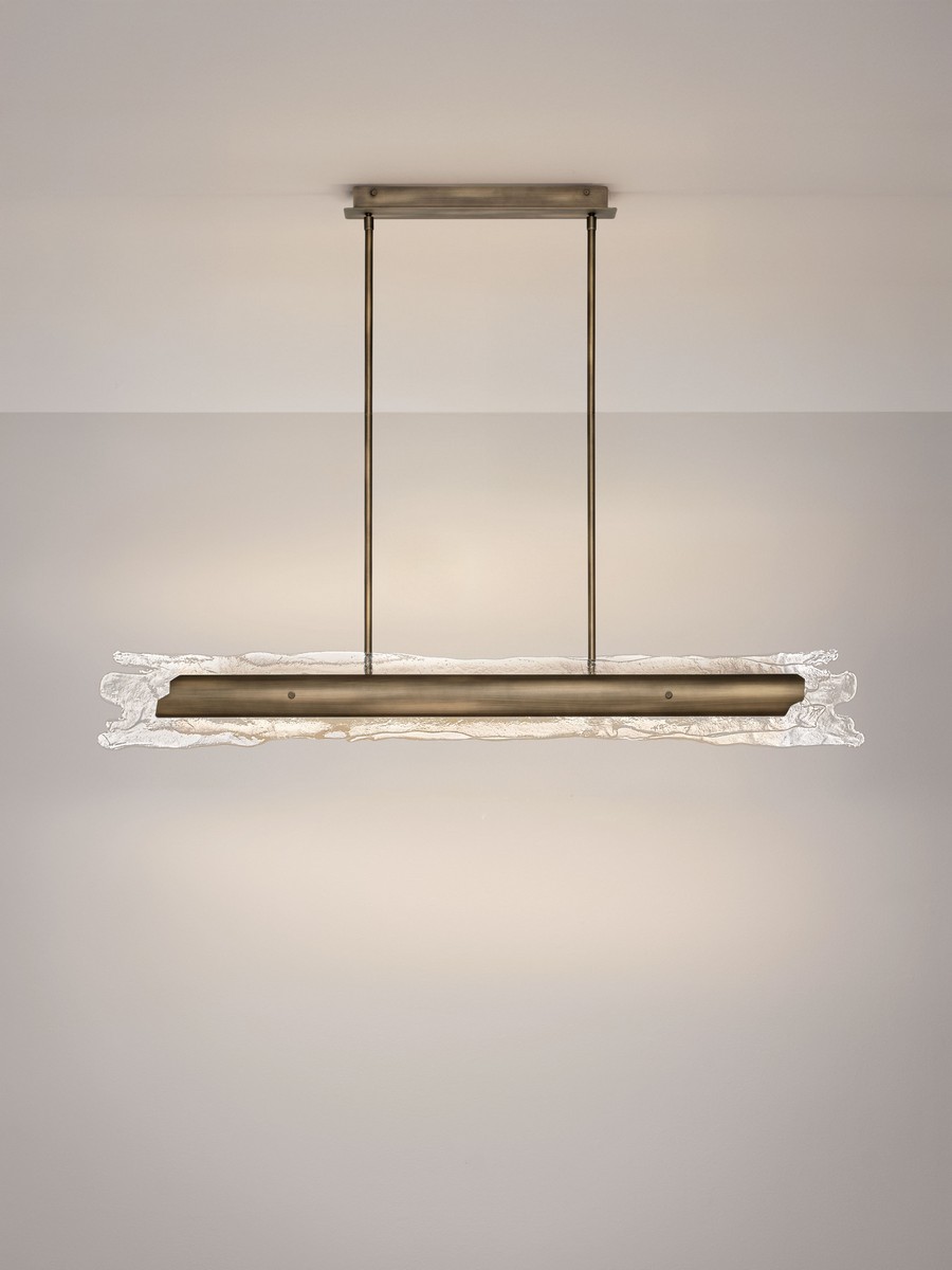 Lampa wisząca nowoczesna Luces Exclusivas HARIA, mosiądz antyczny, LED 56 W 3000 K, szer. 11 cm – LE46065 - obrazek 3