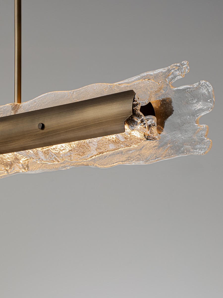 Lampa wisząca nowoczesna Luces Exclusivas HARIA, mosiądz antyczny, LED 56 W 3000 K, szer. 11 cm – LE46065 - obrazek 4