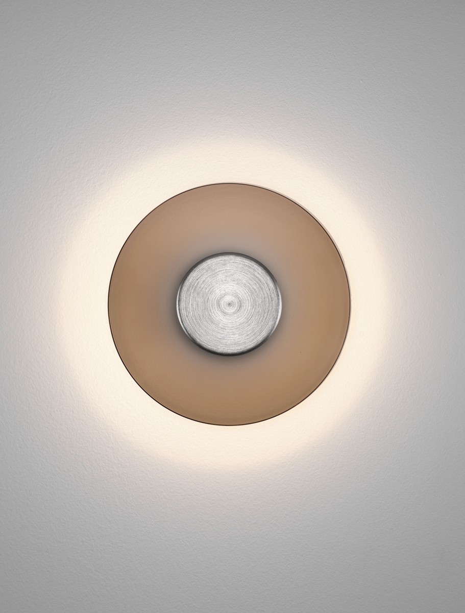 Kinkiet nowoczesny Luces Exclusivas HUANUCO, brązowy / nikiel matowy, LED 7 W 3000 K, Ø 15 cm – LE46076 - obrazek 5
