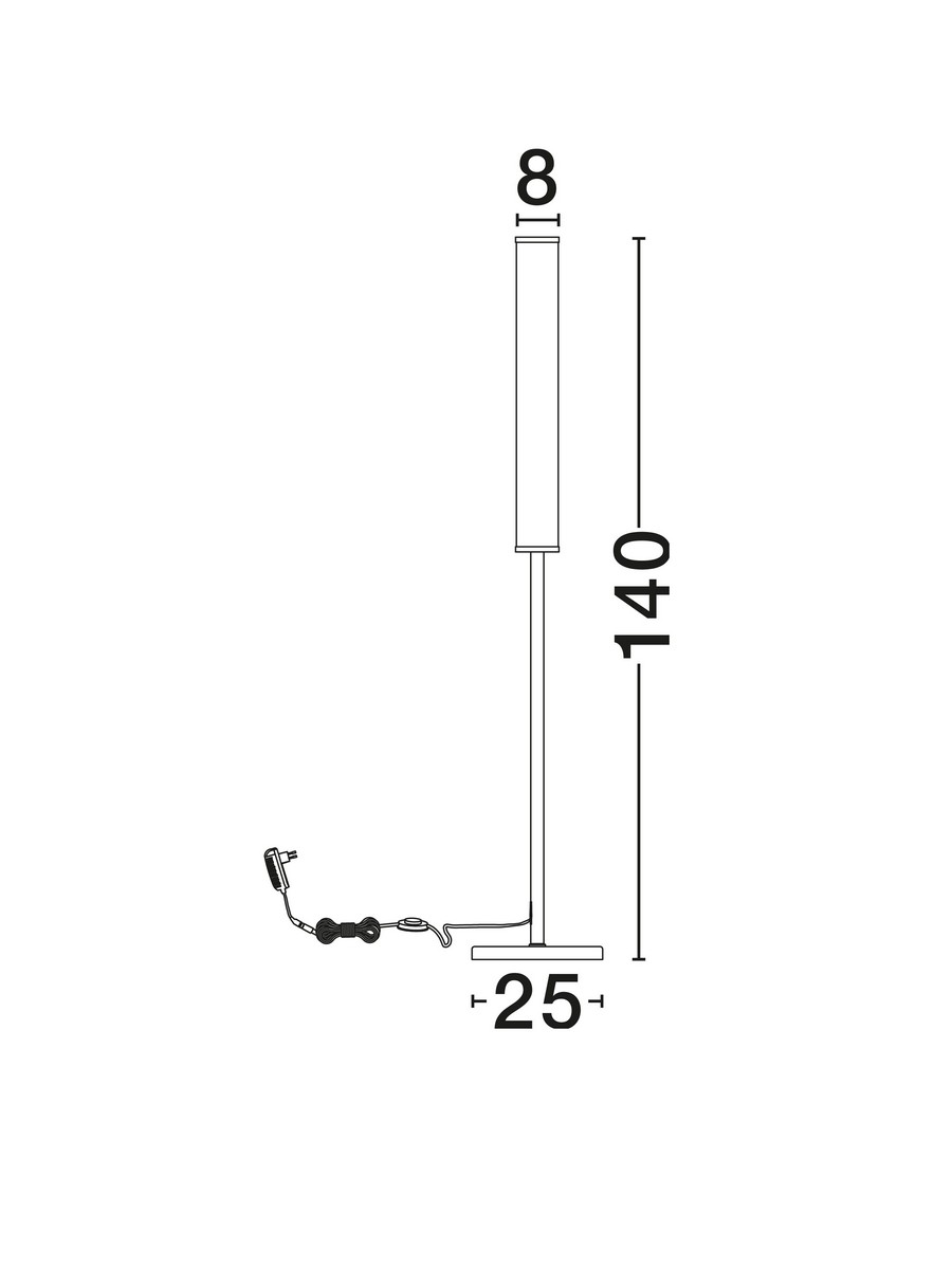 Lampa podłogowa nowoczesna Luces Exclusivas JUMILLA, złota, LED 20 W 3000 K, wys. 140 cm – LE46081 - obrazek 2