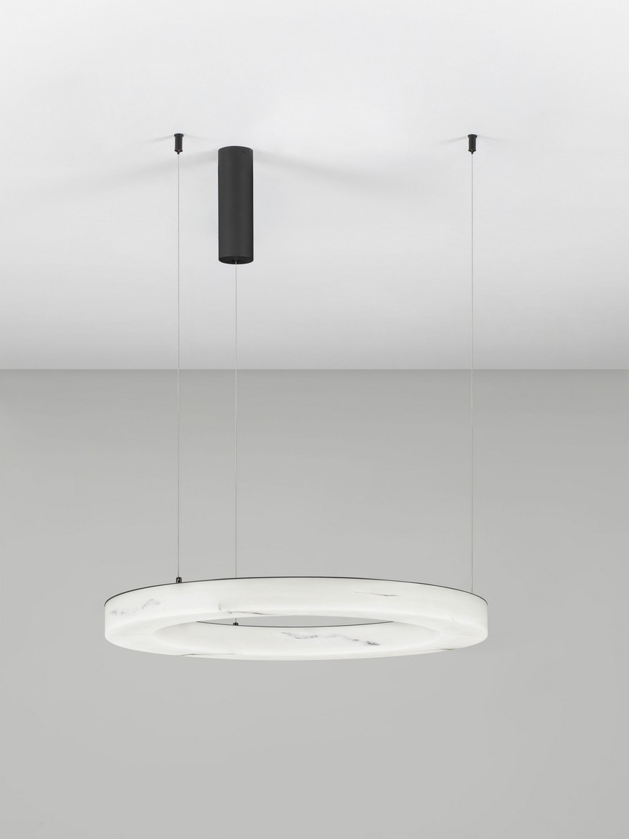 Lampa wisząca nowoczesna Luces Exclusivas LANZAROTE, czarna, LED 36 W 3000 K, Ø 60 cm – LE46085 - obrazek 2