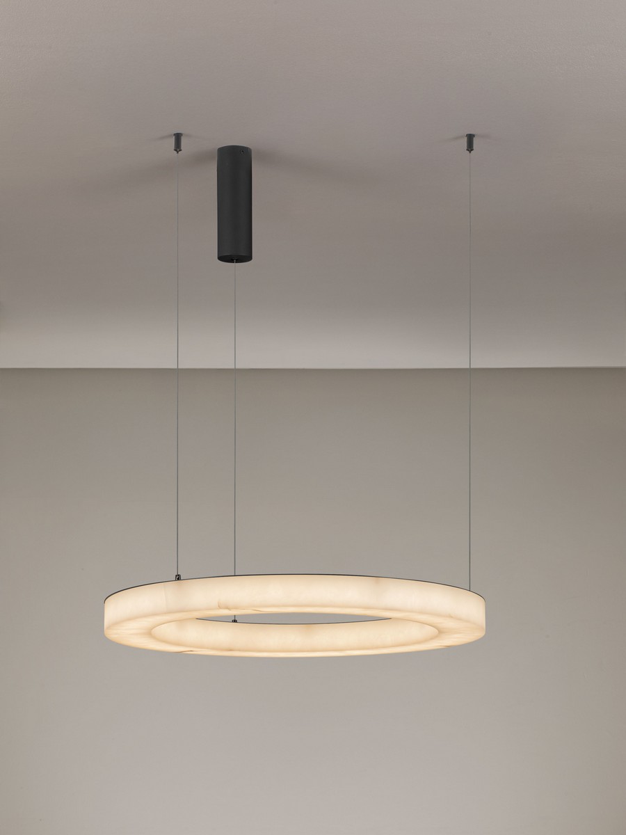 Lampa wisząca nowoczesna Luces Exclusivas LANZAROTE, czarna, LED 36 W 3000 K, Ø 60 cm – LE46085 - obrazek 3